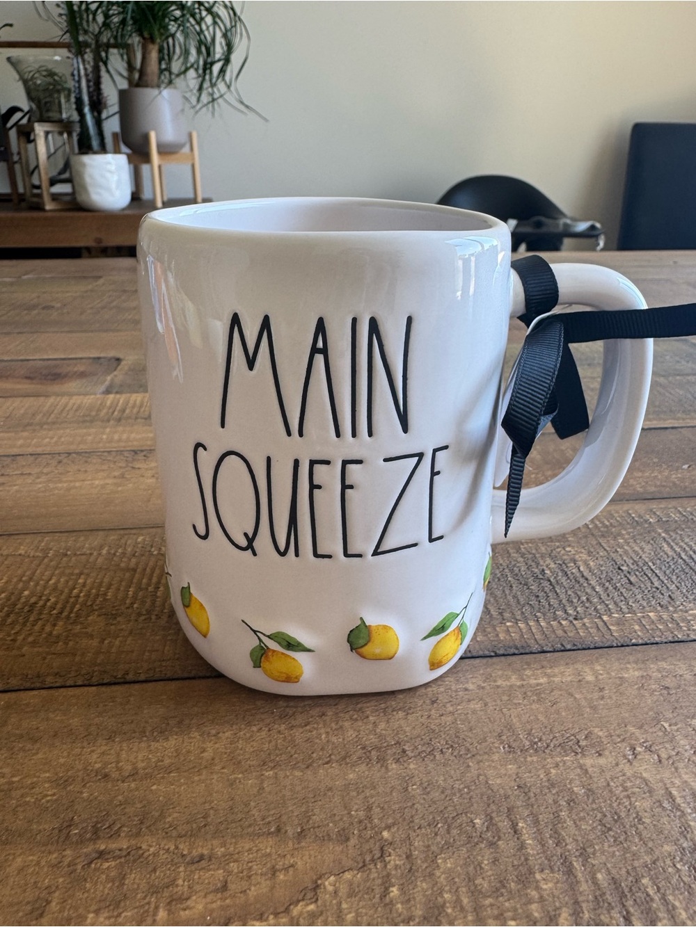 NEW RELEASE Rae Dunn MAIN SQUEEZE Lemon Coffee Tea Mug NWT